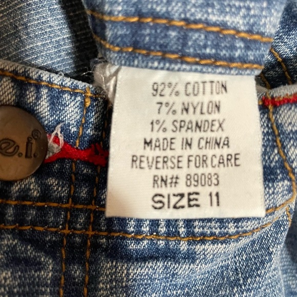 Vintage LEI Throwback Denim Jeans Flare Leg Size 11 Lighter Wash Y2K - Picture 6 of 9